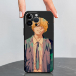 Must pehme &uuml;mbris Iphone Xr 12 Mini 11 13 Pro 8 Plus 7 6s 14 Pro Max Se Xs X 14 Cartoon Chainsaw Man Anime p&otilde;rutuskindel kate iPhone XR