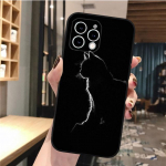 Telefoni&uuml;mbris Iphone 14 Pro Max 13 12 11 Pro Max Xr 12 13 Mini 14 Plus 7 8 Se jaoks Black Cat Case Funda iphone 11ProMax