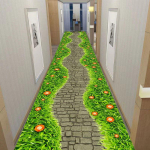 3D kaasaegne pika koridori vaibad elutoa kaunistus libisemisvastane matt hotelli fuajee trepiala vaip kohandatav W80*H100CM