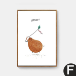 Skandinaavia dekoratiivne elutuba &Uuml;kssarvik imelik laama kohev rebane flamingo lastetuba v&auml;rske koomiksikunstimaja plakat 21x30 No Frame