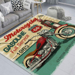 Retro mootorrataste ala vaipvaibad Motoventilaatorid libisemiskindla suure uksega astmematt Vannimatt elutuppa Magamistoa sissep&auml;&auml;su kodukaunistus 40x60cm