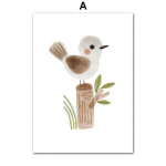 Abstraktne boheemlaslik karu, hirve, j&auml;nese, metsamaa lastetoa seinakunst l&otilde;uendile, maalid, plakatid ja prindid, seinapildid, beebi, lastetoa kaunistused 21X30cm No Frame