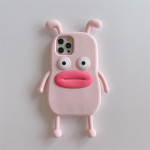 Naljakas 3D konna silikoonist pehme telefoni&uuml;mbris 13 12 11 Por Max jaoks armas multikas p&otilde;rutuskindel kaitseraua kate For iPhone 11 roosa