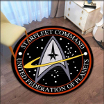 Star Treki logo piirkond &uuml;mmargune vaip Dekoratiivne elutoa vaip Uksematt Vannimatt Suvenier Kodukaunistuse vaibad elutuppa 80cm