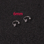 2 tk roostevabast terasest tsirkoonist Cz-r&otilde;ngas, naiste tragus k&otilde;hre spiraalk&otilde;rvar&otilde;ngad, tsirkoon, k&otilde;rvar&otilde;ngas, k&otilde;rvar&otilde;ngas, augustamine, ehted