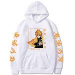 Jaapani anime Cosplay Demon Slayer tr&uuml;kitud kapuuts Unisex Agatsuma Zenitsu Manga Graphics Pusa, Pullover Harajuku vabaaja vabad topid XS valge
