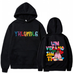 Bad Bunny UN VERANO SIN TI Graafika Kahepoolne Prindiga kapuuts Meeste Naiste Suurem&otilde;&otilde;tmelised kampsunid Unisex Pullover T&auml;navar&otilde;ivad Mantlid XXL