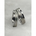 Kvaliteetne Never Fade Love abielus&otilde;rmuste komplekt meestele naistele h&otilde;bedane valge kuld, titaanist 316 l roostevabast terasest ehtepaar Size 9 Women-13