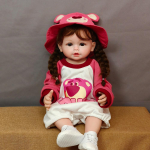 55 cm realistlik Reborn Doll K&auml;sitsi valmistatud pehmest silikoonist beebinukud kogu kehaga Bebe Reborn Newborn Girl Lastele S&uuml;nnip&auml;evakingitus