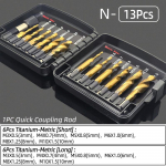 12 tk. liitkruvi kraaniotsaku komplekt M3/4/5/6/8/10 kuuskant-spiraalkraan, s&uuml;vistuspuur Pehme metallkeermestamise faasimine pikendusvarda t&ouml;&ouml;riist