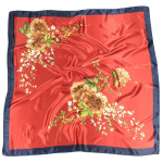 Kvaliteetsed luksuslikud siidist sallid peapael Sallid kaelasall naistele kett siidist sall naiste dekoratiivne sall 90*90cm punane