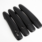 For Nissan Navara NP300 RX D23 2015- Accessory glossy black Carbon fibre pattern car side Door Handle Covers Trim 2016 without smart entry