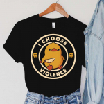 I CHOOSE VIOLENCE Print Naiste riided Pardi ja nuga tr&uuml;kised T-s&auml;rgid Multikad Loomad Naised Topid Vintage Skull Women Uued T-s&auml;rgid M