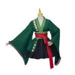 Anime King of Thieves Halloweeni kost&uuml;&uuml;m, &uuml;hes t&uuml;kis kimono r&uuml;&uuml;, mantliv&ouml;&ouml; t&auml;iskomplekt S roheline
