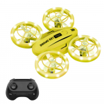 Kaugjuhtimispuldiga minidroon lastele algajatele 2,4 GHz kaugjuhtimispuldiga stunt Quadcopter LED-iga kollane