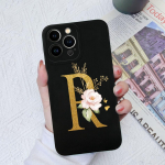 Apple iPhone 13 14 15 Pro Max X XS XR SE telefoni korpuse kate Vedel pehme matt silikoon Mood p&otilde;rutuskindlad lillekirjad iPhone'i korpuse kaitseraua jaoks iPhone XS Max