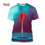 Suvine Unisex noolelaua T-s&auml;rk Harajuku Style Top T-s&auml;rk Nooleviskamine 3D Printimine Meeste T-s&auml;rk Isikup&auml;rastatud l&uuml;hikeste varrukatega XL