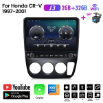 Honda CR-V CRV 1995-2001 jaoks Nupukettaga 10-tolline Autoraadio Multimeedia Carplay 2Din Stereoheli Android Video 2+32GB black