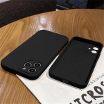 Luksuslik pehmest vedelast silikoonist telefoni&uuml;mbris iPhone'ile 15 14 13 12 11 Pro Max X XR XS Max 7 8 15 Plus objektiiviga kaamera t&auml;iskaitse tagakaane kest For iPhone 8 Plus must