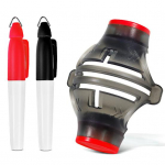 Golfijoone marker sinise/punase sahtliga 360-kraadine kriipsuklamber Professionaalne joonejoonistamise kolmeosaline komplekt golfipalli joonduse asetamise m&auml;rgistus sinine