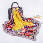 Kvaliteetsed luksuslikud siidist sallid peapael Sallid kaelasall naistele kett siidist sall naiste dekoratiivne sall 90*90cm