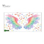 Seinakleebis Erksav&auml;rviline Angel Wings Wall Art Decal Loov eemaldatav kleebis kodu kaunistamiseks mitmev&auml;rviline