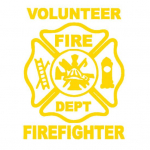 Vabatahtliku tulet&otilde;rjuja autoakna peegeldav s&otilde;idukikere kleebise kleebised must