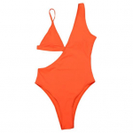 Stiilne Bikiinid Seksikas Mugav seksikas k&otilde;rge l&otilde;ikega suvine naiste ujumistrikoo L oranž