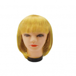 Naiste tukk, l&uuml;hike Bobo stiilis Cosplay juuksepael Periwig peoparukas kuld