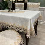 Laudlina ristk&uuml;lik Luksuslik tikandid pitsist &uuml;mmargune lauakate Lill Elegantne &otilde;&otilde;neslaud S&ouml;&ouml;giriidest laualipp k&auml;ter&auml;tikud 150X220cm