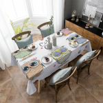 Multifilm Owl Butterfly Laudlina P&uuml;hadekaunistused Veekindlad ristk&uuml;likukujulised laudlinad Pulmakaunistused Lauakate 4pcs 33x48 Table mat