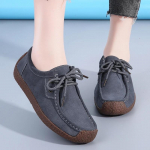 Suede Nahk Naiste Vabaaja Jalan&otilde;ud Paeltega Jalutusk&auml;igu Madalad Tossud Naiste Mokassiinid Disainer Loaferid Naiste Jalan&otilde;ud 42 hall v&auml;rv