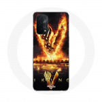 &Uuml;mbris Oppo A74 5G Vikings Series 6. hooaja logo V tulem&otilde;&otilde;ga mustal taustal