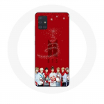 &Uuml;mbris Samsung Galaxy A51 BTS Bangtan Boysi punase taustaga j&otilde;ulukingituseks 2023