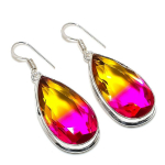 Natural Tourmaline Gemstone Handmade 925 Sterling Silver Gift Earring 1.97 k1k64
