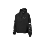 PUMA logo prindiga kootud poollukuga kapuutsiga jakk Naiste jakid Must 584134-01 XL