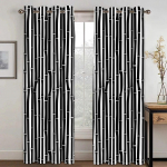 Odav bambusest tindiga maalimine Elegantne k&otilde;rge varjundiga kardin elutuppa magamistuppa erineva stiiliga bambusmaali pimendav kardin W50xH130(CM)x2PCS-Grommet Top