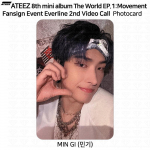 ATEEZ 8. minialbum The World EP.1 Movement Fan Sign S&uuml;ndmuse fotokaart EL WW MS Mingi - Everline A