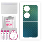 apgo Protective Skin Sticker for the back compatible with Huawei P50 Pocket Art Edition, Wrap Film, Foil, Vinyl - Pattern Carbon Chameleon CAKA1