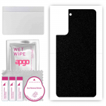 apgo Protective Skin Sticker for the back compatible with Samsung Galaxy S21 Plus 5G, Wrap Film, Foil, Vinyl - Pattern Matte Black