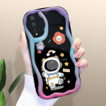 Armas koomiksimustriga kreemjas tekstuuriga korpus Lainelise servaga pehme silikoonkaanega telefoni&uuml;mbris Huawei Honor Infinix Tecno iPhone'i jaoks Honor 20 valge