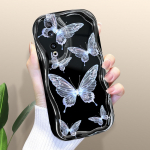 Armas koomiksimustriga kreemjas tekstuuriga korpus Lainelise servaga pehme silikoonkaanega telefoni&uuml;mbris Huawei Honor Infinix Tecno iPhone'i jaoks Honor 20 valge