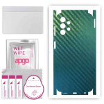 apgo Protective Skin Sticker for the back+sides compatible with Samsung Galaxy A13, Full Wrap Film, Foil, Vinyl - Pattern Carbon Chameleon CAKA1