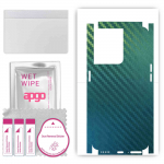 apgo Protective Skin Sticker for the back+sides compatible with Oppo Reno8, Full Wrap Film, Foil, Vinyl - Pattern Carbon Chameleon CAKA1