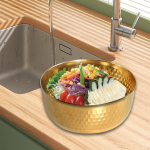 Stainless Steel Mixing Bowl Salad Ramen Baking Easy to Clean Large Nesting Kneading