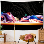 Tr&uuml;kitud maastikuvaip Seinaripp Boheemlaslik Ps&uuml;hhedeelne Hipi Tapiz Magamistuba Elutoa Kodukaunistus 95x70cm