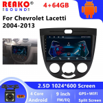 Android Auto Raadio M&auml;ngija Auto Navigatsioon Multimeedia Stereo Chevrolet Lacetti J200 Buick Excelle Hrv jaoks Carplay S&uuml;steem 2din 4+64+QLED+4led must