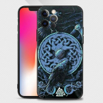 Viking Vegvisir Logo telefoni&uuml;mbris iPhone'ile 13 12 11 Pro Max XS Max XR X 7 8 Plus 12 Mini 6S 5S SE 2020 must silikoonkate iPhone 7 Plus