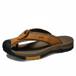 Uus saabunud suvine ehtsast nahast meeste pl&auml;tud libisemisvastased k&auml;sitsi valmistatud nahast sussid 38 kuldkollane v&auml;rv