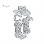 Kauboisaapad K&uuml;bar Metallist L&otilde;ikevorm DIY Scrapbook K&auml;sit&ouml;&ouml; Kaardi Valmistamine &Scaron;abloon Vorm h&otilde;be